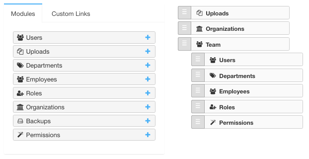 LaraAdmin Module Menu